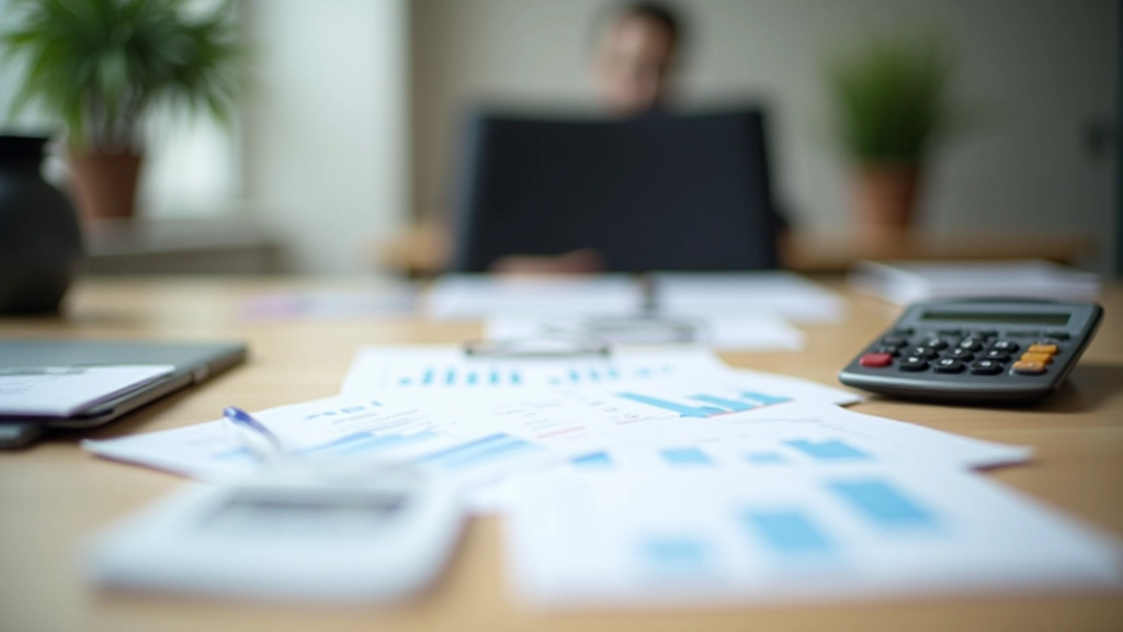 Hong Kong financial planning workspace with organized documents and calculator