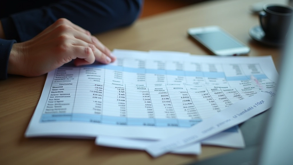 Spreadsheet showing organized expense data with categories clearly labeled and amounts calculated for each category